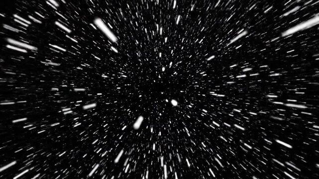 Hypnotic Infinity Space Dots Motion Graphic featuring Monochrome Black and White Particles in a Seamless Loop with Cinematic 4K Resolution and Deep Stellar Void Background for Digital Media