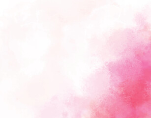 Fototapeta premium Soft pink watercolor background with white space