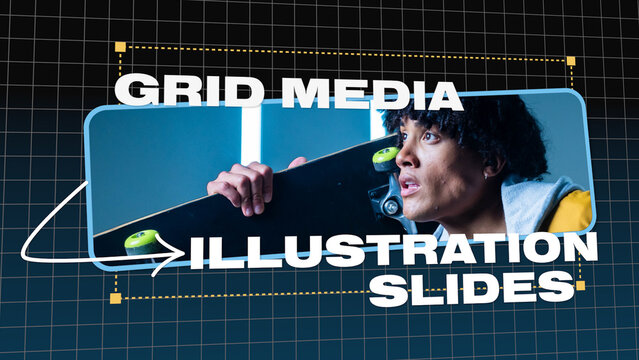Grid Media Illustration Slides