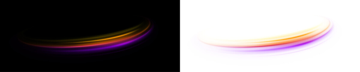 Expressway in science fiction style with power tech and flash accents. Neon curves, digital rays, and glowing lines within a futuristic road space. © FlammaChe