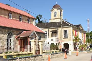View at the Town hall of Lucea on Jamaica