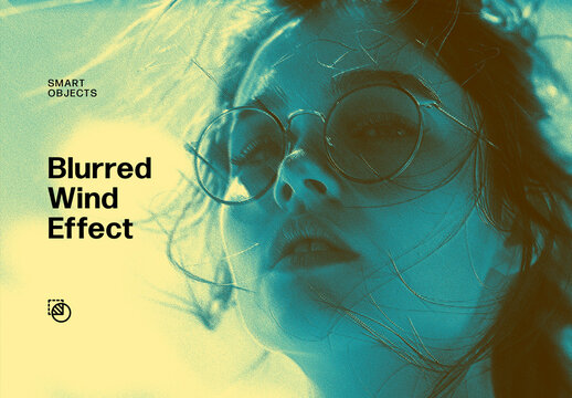 Blurred Wind Effect Mockup