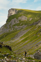 Fototapeta premium Ryten Mountain,Lofoten Islands Norway, sunny summer day.