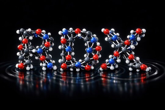 RDX Molecule Structure and Characteristics in 3D Visualization