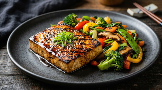 Grilled Salmon with Vegetables 1.