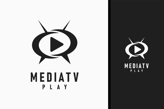 Media tv logo symbol icon design