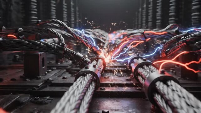 Snake-like Metallic Cables in a Complex Network