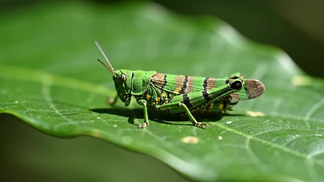 Leafhopper With Vibrant Camouflage Blends Seamlessly Into Foliage