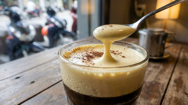 Vietnamese Egg Coffee Cream Peak