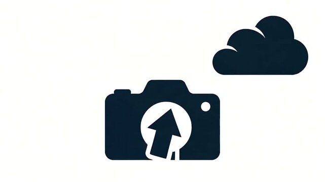 Camera uploading photo to cloud storage.