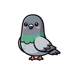 Obraz premium Cute Pigeon Cartoon. (4)