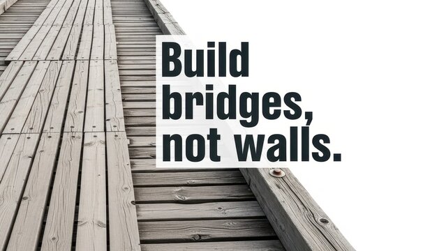 Building Bridges Concept with Wooden Pathway