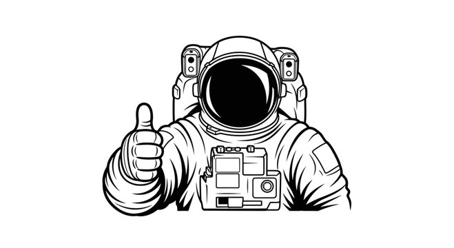 Astronaut Giving Thumbs Up, Space Exploration, Science, and Adventure