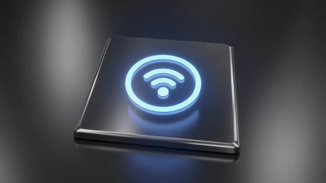 Modern touch panel with illuminated circular interface on sleek metallic surface. Futuristic UI animation for smart devices and digital design. Modern touch panel for tech projects.