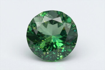 Fototapeta premium Top View Symmetrical Brilliance of Green Paraiba Tourmaline