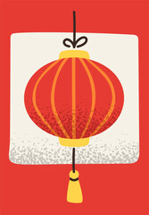 South Korea poster with lantern © wooster