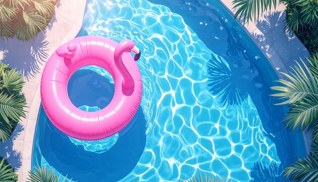 Pink flamingo pool float