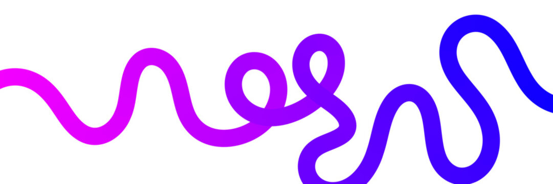 Abstract fluid, gradient wavy line with smooth flowing curves, curved path in pink and blue tones creating a modern dynamic minimal design element.