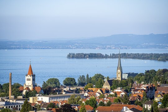 Church in Rorschach, town view, Lake Constance, Switzerland