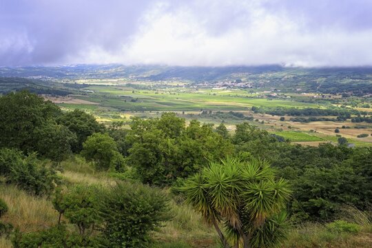 View over the landscape surrounding Idanha-a-Velha village, Serra da Estrela, Beira Alta, Portugal