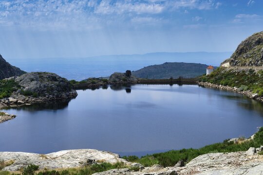 Dam, Artificial lake, Serra da Estrela, Portugal