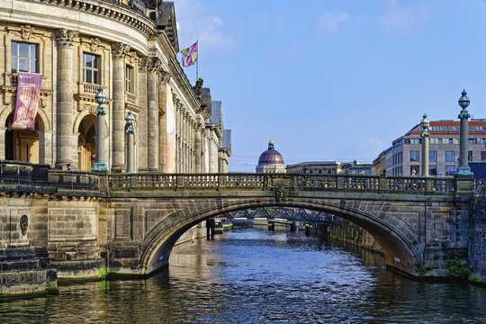 Bode museum and Monbijou bridge, Museum Island, Berlin Mitte district, Berlin, Germany