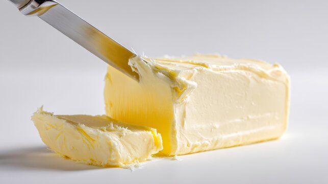 knife cutting the butter