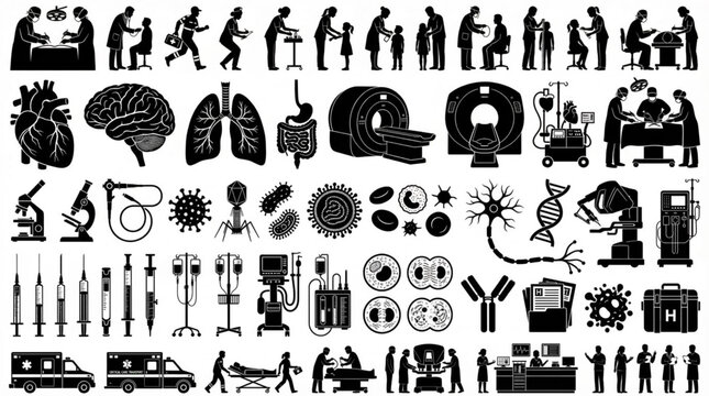 Internal Organs Of Human Body Icon Set Medical Anatomy Education Vector Pack