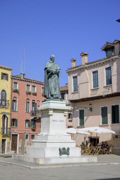 Statue of Paolo Sarpi at Campo Santa Fosca, Venice, Province of Venice, Italy