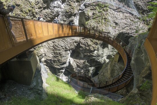 Spiral staircase Helix in the Liechtensteinklamm, Sankt Veit im Pongau, Salzburg, Austria