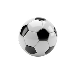 Obraz premium Classic black and white soccer ball with shiny panels and detailed texture on transparent background