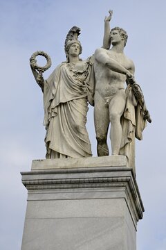 Greek mythology statue on Schloss bridge, Museum Island, Unter den Linden, Berlin, Germany