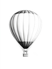 Obraz premium Vintage Black and White Hot Air Balloon Illustration