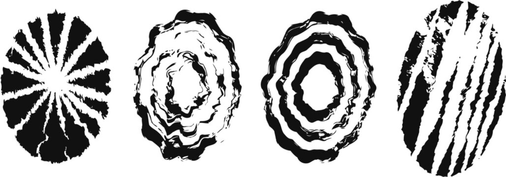 abstract black and white wood rings illustrations nature pattern textures and tree cross section shapes