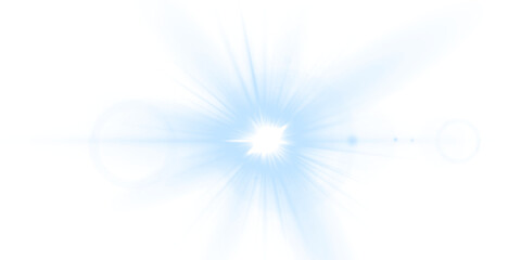Obraz premium Neon burst shines with cool blue light and fine particles. Waves of energy ripple outward in smooth layers. Perfect for futuristic visual themes.