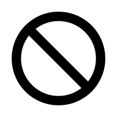 Set of Prohibited Signs Icons Isolated on White Background