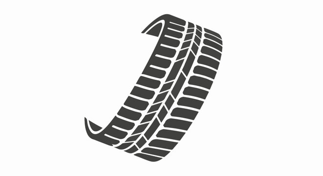 Black tire tread pattern on white background
