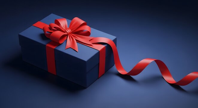 Father's day gift ideas beautifully wrapped present with red ribbon for dad