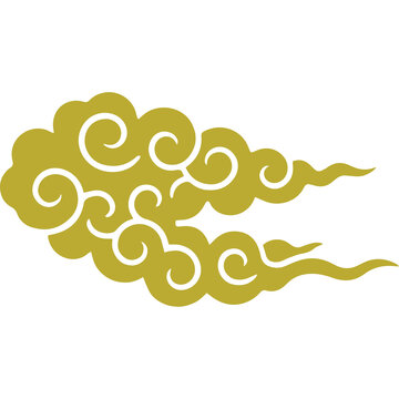 Cloud Thai Art traditional asian luxury line art, Decorative, lai Thai Pattern flat Illustration element graphic design