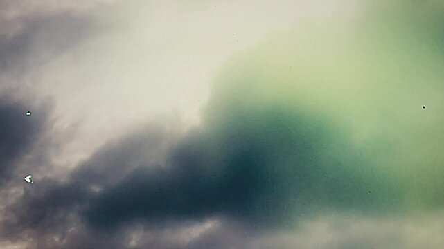 Dark clouds timelapse vintage film