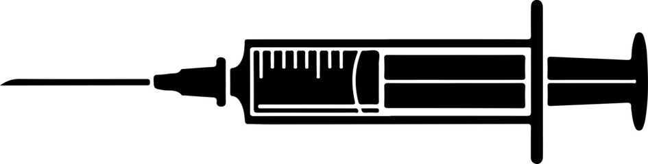 Fototapeta premium Syringe silhouette vector illustration