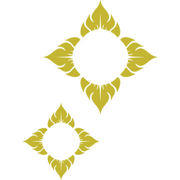 Thai Art traditional asian luxury line art, Decorative, lai Thai Pattern flat Illustration element graphic design	