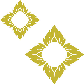 Thai Art traditional asian luxury line art, Decorative, lai Thai Pattern flat Illustration element graphic design	