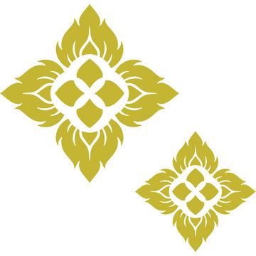 Thai Art traditional asian luxury line art, Decorative, lai Thai Pattern flat Illustration element graphic design	