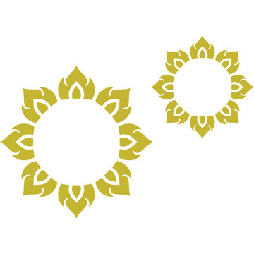 Thai Art traditional asian luxury line art, Decorative, lai Thai Pattern flat Illustration element graphic design	