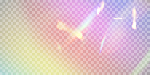 Holographic reflection, crystal flare leak shadow overlay. Vector abstract illustration.