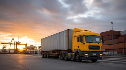 International freight forwarder coordinating multimodal shipment combining ocean container transport with inland rail connection and final mile trucking delivery, perfect for global logistics and