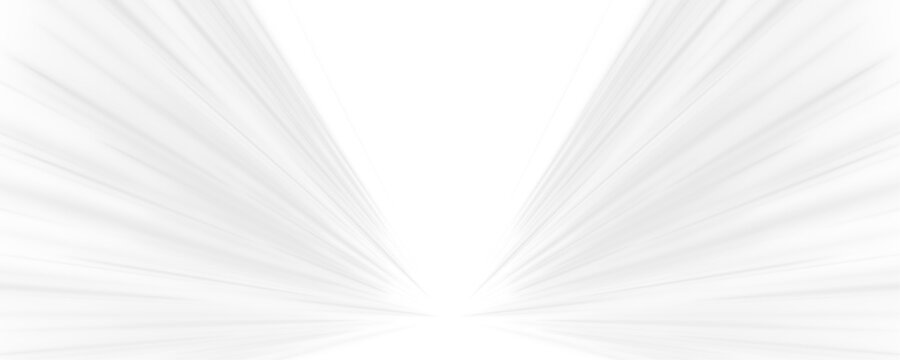 Bright white straight lines stretch across a deep dark background, creating a clean sense of speed and direction. Soft glow highlights the smooth edges. A minimal futuristic illustration of motion.