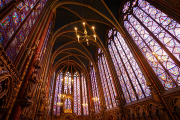 Obraz premium Stained glass windows of Saint Chapelle