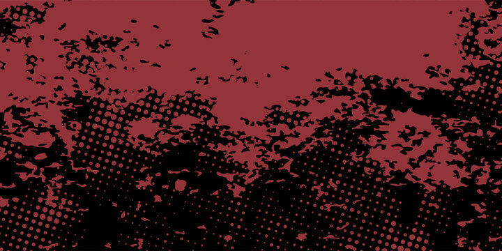 Abstract Blood Red and Black Ink Splatter